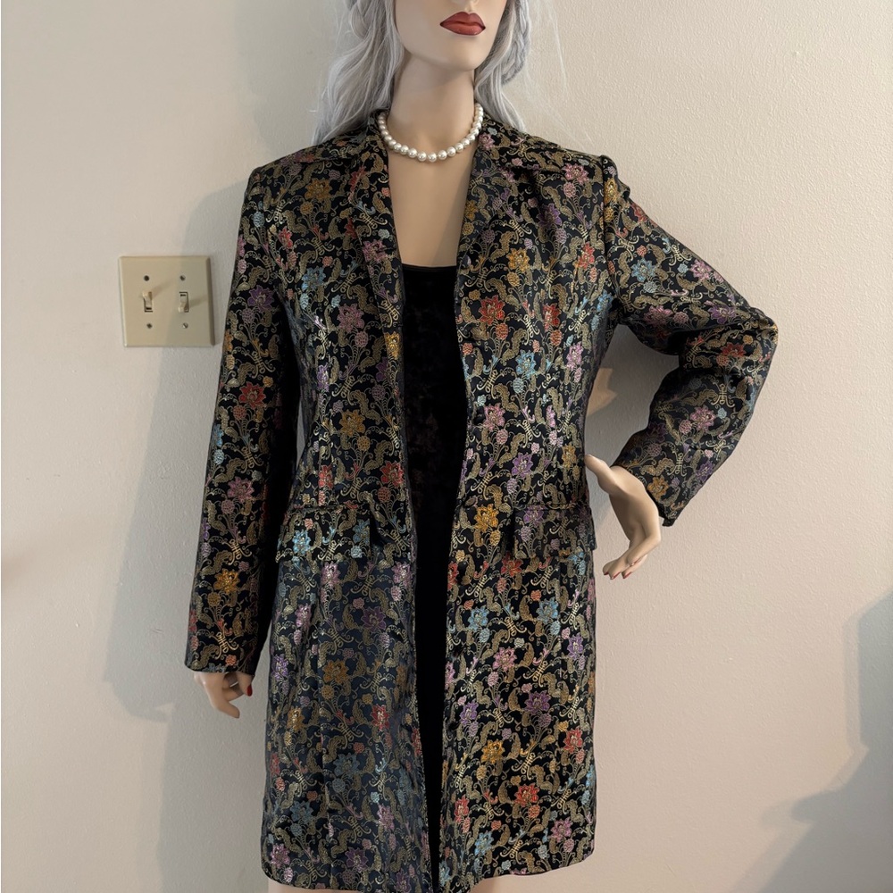 Sophie Chang Vintage Asian Print Coat